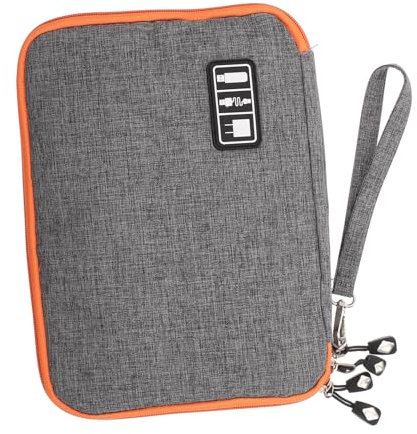 Angoily Digital Storage Bag Gadget Case Electronics Travel Organizer Padded Bags for Equipment Grey