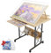 Easyego 1500 Piece Jigsaw Puzzle Table with Legs for Adults, 5-Tilting-Angle & Height Adjustable Table, Drawers with Adjustable Dividers, Wooden Puzzle Board with Extended Support Bar & 4 Wheels