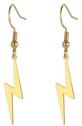 Blitzschlag Ohrringe baumeln Flash Thunder Hook Statement Ohrringe Mode Punk Schmuck Hip Hop 80s Party Geschenk Frauen Männer