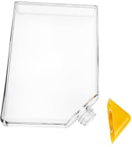 Milisten Gourde Plate Transparent Bouteille Eau Forme pour Voyage École Sport Étanchéité Réutilisable
