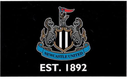 Hy-Pro Official Newcastle Flag 5ft x 3ft | Officially Licensed, Polyester National Football Banner for Home & Match Display, Supporters' Gear with Large Crest & White