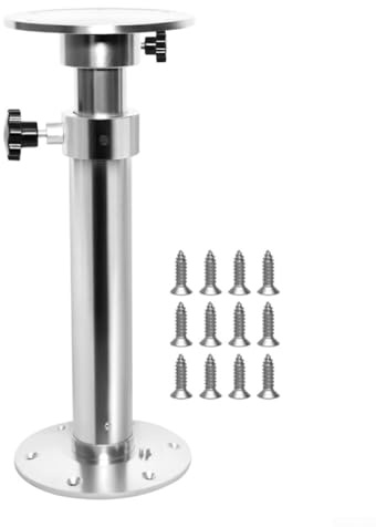 Pied de table de camping-car, support de table réglable avec base de montage, plage de hauteur télescopique, rotation à 360°, pour bateau, yacht, camping-car