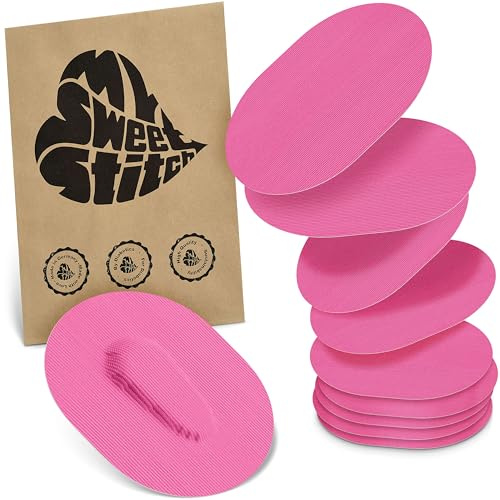 MySweetStitch 10 Fixierpflaster für Dexcom G6/ONE oval Pink | Hilft gegen vorzeitiges Ablösen, wasserfest und schnell trocknend, hautfreundlich, bis zu 15 Tage Halt