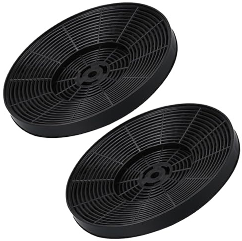 2PCS Carbon Filters, Extractor Fan Filters for CDA CCA52WH CHA15, Black Charcoal Filters for Cooker Hood, Odour and Grease Filter for Kitchen Ventilation, 175mm Diameter