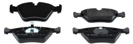 Bosch BP166 - Brake Pads Car Front Axle - Bosch Quality - Reduced Noise and Dust - ECE-R90 Certified - Copper-Free - 1 Set of 4 Pads