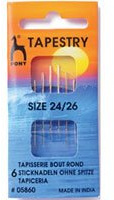 Pony Gold Eye Sewing Needles: Tapestry Size 24-26, Multi-Colour