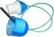 Electraline 70713 Gestell aus Kunststoff + Fassung E27, lang, 0,6 m, Blau, Weiß