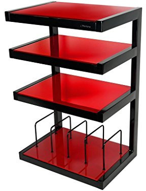 NORSTONE Sie Hi-Fi Mobile Vinyl-FI-Stand für Scheiben, rot