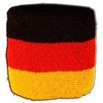 Flaggenfritze Schweißband Motiv Fahne/Flagge Deutschland, 2er Set + gratis Aufkleber