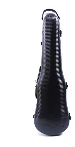 Yinfente Custodia per violino 4/4, in fibra di carbonio, leggera, resistente, supporta fino a 150 kg di pressione (nero)