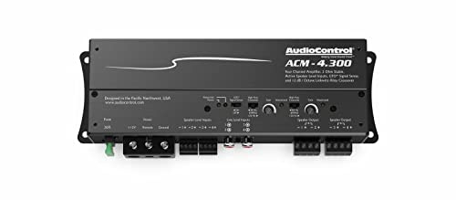 Audio Control ACM-4.300 ACM Series Compact 4-channel Car Amplifier 50 watts RMS x 4 at 4 ohms (300 watts RMS total)