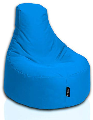 BuBiBag Gamer Sitzsack, Lounge Sessel, Gaming Sitzsäcke, Indoor & Outdoor Kissen für Kinder und Erwachsene (80cm Durchmesser,Königsblau)
