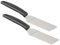 Rosenstein & Söhne Grill-Pfannenwender: 2 Grill- und Pfannen-Wender aus Edelstahl, mit Wellenschliff-Schneide (Spachtel, Pfannenwender Edelstahl, Löffel)