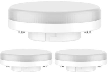 ledscom.de 3 ampoules LED GX53, blanc chaud (2700 K), 6,3 W, 541lm, variateur à 3 niveaux, mates