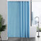 Furlinic Rideau de Douche Bleu Claire Tissu Anti Moisissure en Polyester Lavable en Machine Long Rideaux de Bain Imperméable Lesté pour Baignoire avec 12 Anneaux 180x210cm