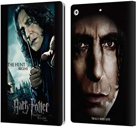 Head Case Designs Licenciado Oficialmente Harry Potter Severus Snape Deathly Hallows VII Carcasa de Cuero Tipo Libro Compatible con Apple iPad 10.2 2019/2020/2021