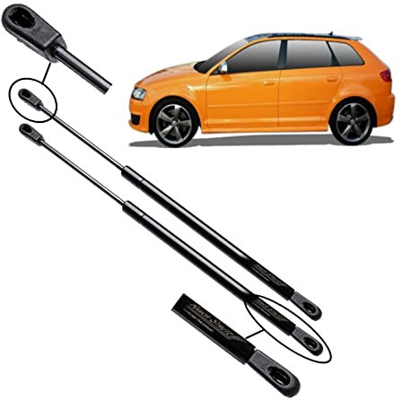 Ramor Strutz 2x Verin de Hayon Compatibles avec Audi A3 (8P) 2003-2012. Voiture à Hayon. Ressorts à Gaz pour Hayon, Verins de Coffre. Remplacement pour 8P3827552C et d'autres.