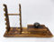 Calligraphy Wooden Pen Rack & blotter Holder Desk top Ink Fountain dip Display Stand Holds 6 pens