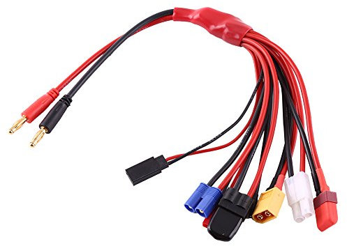 Batterie-Konvertierungskabel, 8 in 1 Bananen-Ladekabel, 8 in 1 Lipo Akku Multi Ladestecker Konvertieren Kabel Leitung für IMAX B6 Ladegerät