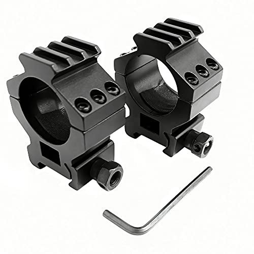 FIRECLUB Tactical 30mm Scope Ring Low Profile Ring Weaver Picatinny Scope Mount Heavy Duty 6 Bolts (3LS-30mm-hk-gui)