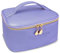 White Ze Borsa per il trucco, per cosmetici da viaggio, impermeabile, Beauty case portatile in morbida pelle PU, Grande Borsa da Toilette per stoccaggio spazzole da donna (Blu)