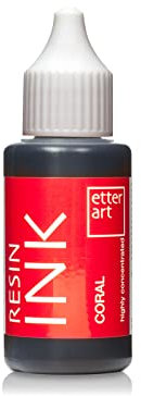 Etter Art hochwertige RESIN Farbe für Kunstharze I Färben Sie Ihr Epoxidharz mit unseren Inks I Hohe Pigmentierung & keinen Braunstich mit unseren Farben I Für eine sehr große Farbbrillianz I Coral