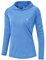 donhobo Damen Laufshirt Langarm Sportshirt Schnelltrocknend UV Schutz Hoodie Pullover T-Shirts Yoga Training Gym Tops mit Daumenlöcher (Tiefes Seeblau, L)