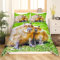Kinder Capybara Bettwäsche 155x220,Nette Capybara Bettbezug für Jungen Mädchen,Lustige Nagetiere Tiere Bettwäsche Set Rustikale Natürliche Habitat Landschaft Bett Set,Geschenke für Capybara Liebhaber