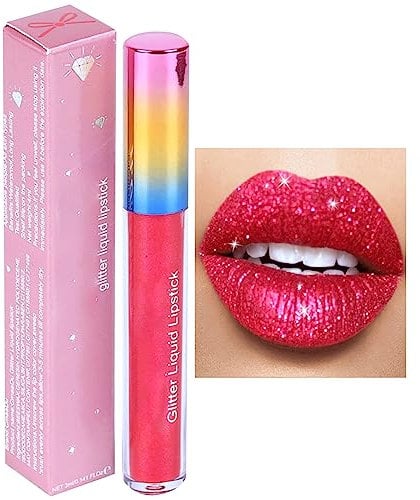 Tongyend Diamond Shiny Lipgloss Liquid Lip gloss Highly Pigmented Lip Stain Waterproof Plumping Lip Gloss Long Lasting Lip Tint Stain Smooth Intense Color Nude Lip Gloss Long Wear (#03)
