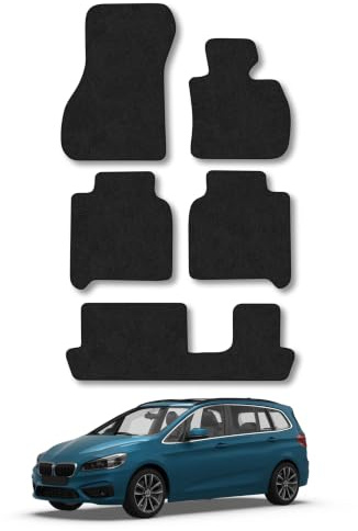 BMW 2 Series Gran Tourer [F46] (2015-2021) Car Mats Accessories Tailored Fit Carpet Floor Mats non Slip Black Trim Full Coverage Compatible Accessory Front Rear Set Anti Slip Granulated Backing