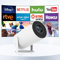 HIPPUS Mini Videoprojecteur 4K, Retroprojecteur Portable WiFi 5G/2.4G Bluetooth, Projecteur Video avec Retournement à 180°, Auto Keystone Vidéoprojecteur Home Cinéma pour PS5/Fire Stick, Android 11
