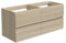 Aica Sanitär Waschbeckenunterschrank 120cm Unterschrank Badschrank Waschtischunterschrank Eiche Matt