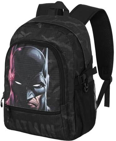 Karactermania Batman Face-Fan Fight Rucksack 2.2, Schwarz, 31 x 44 cm, Kapazität 24 L