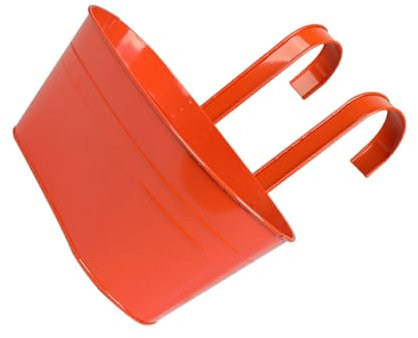 yuwqqoajv Elegante fioriera da Balcone, ringhiera sospesa per vasi e Piante sospese. Decorazione Elegante fioriera da Giardino in per Erbe aromatiche all'aperto, Rosso-Arancio