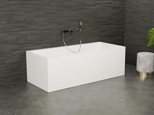SPALINA Baignoire Semi-îlot Murale Cobalt L.170 x l.75 cm, by