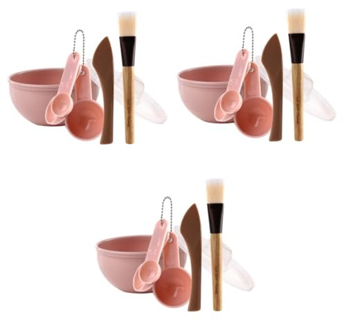 minkissy Ensemble De 18 Bols Pour Masques Faciaux Outils De Beauté Pour Soins De La Peau Bol Mélangeur Cuillère Brosse Outil Pour Femmes Pp/pe Non Facile À Transporter