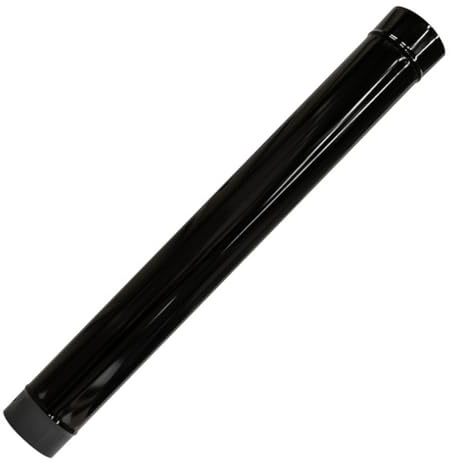 Kolor Emailliert Rauchrohr Ofenknie Ofenrohr Bogen Abgasrohre Kaminofenrohr 110-150mm Pelletrohr Pellet Heizung (Rohr 1000 mm, Ø 110 mm)