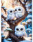 TOSTOG Diamond Painting für Erwachsene Anfänger,Diamant Painting Bilder Eule 5D DIY Full Drill Diamant Malerei Stickerei Strass für Wand Heimdecor 30x40cm