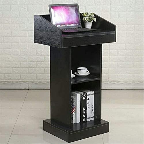 CAFIEDR Rednerpult-Podiumsständer, tragbares Podium, Büro, Konferenz, Rednerpult, Empfang, Begrüßung, Reden, Schulung, Lehrer-Podiumstisch, Parkplatz, Berater, Hosting, Rezeption, ideal (schwarz)
