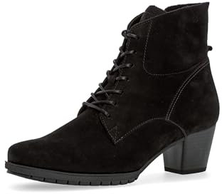 Gabor Damen Ankle Boots, Frauen Stiefeletten,Komfortable Mehrweite (H),Booties,halbstiefel,Kurzstiefel,schwarz (Micro),40.5 EU / 7 UK
