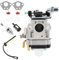 Vergaser für Motorsense 52 cc 49 cc 43 cc Motor Vergaser mit Dichtung Carbu-Set mit Dichtung Kettensäge Vergaser Kit für 52cc 49cc 43cc Rasenmäher Trimmer Vergaser Kits mit Dichtung für Heckenschere