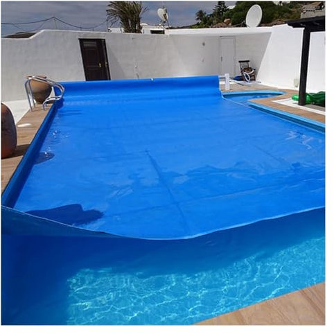 XFQZJG Couverture Solaire pour Piscine 2 m, 3 m, 4 m, 5 m, 6 m, 7 m, 8 m, 9 m, 10 m, rectangulaire, carrée, Bleue, pour Piscine, Jacuzzi, Spa, Couverture Flottante Solaire Thermique