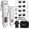 HIENA PRO Professionelles Haarschneidemaschinen-Set für Männer, schnurloses Barber Clipper T-Blade Trimmer Set, Elektrische Haarschneidemaschine Kit, USB Wiederaufladbare Schermaschine Set