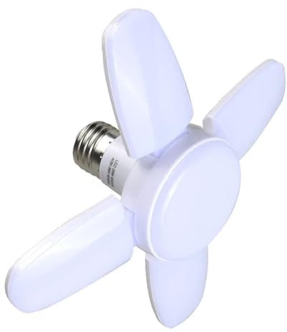 28W Foldable LED Bulb E27 Fan Blade LED Lamp AC Spotlight for Home Ceiling Panel Room Garage Lighting(AC 175V-265V)