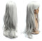 70cm Karneval Perücke Grau für Mädchen. Lang Voll Cosplay Karnevalsperücke Frau, Lockig Wellig Fashion Kostüme krause Damen Haarteil Wig für Alltag, Party, Halloween, Vika Mottopartie