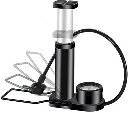 BRIGHTFUFU Bike Pump Pressure Gauge Mini Foot Pedal Tire Pump High Pressure Air Pump Multi-purpose Household Foot Pump