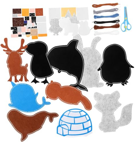 NUOBESTY 1 Satz Tierset Aus Filz Bausatz Bastelsets Webpelzstoff Fuchs Filzstoff Wollfilz Nadelfilz-kit Tiere Bausätze Nähset Aus Filz Nähset Für Kinderbedarf Gefühlt