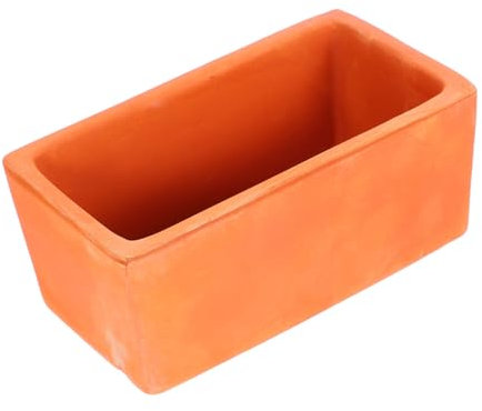 Abaodam Macetero Rectangular De Terracota Pequeño con Agujero De Drenaje para Plantas De Jardín DIY Y Decoración De Ventanas para Suculentas Y Bonsáis