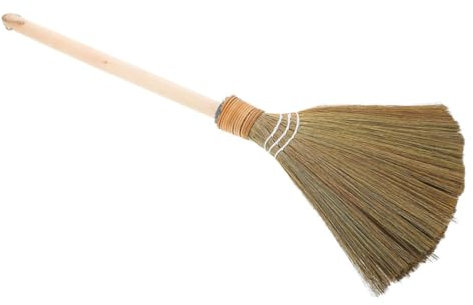 SAFIGLE Miscellaneous Woven Broom:Handcrafted Miscanthus Broom for Effective Floor Cleaning Soft Bristles Detachable Design for Easy Storage Ideal for Living Room and Kitchen