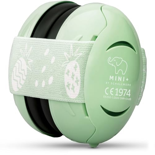 Schallwerk ® Mini+ (Matcha Green) Gehörschutz Baby & Kinder – Lärmschutz Kopfhörer für Kleinkinder – Hochwertige Ohrenschützer & Hörschutz speziell für Babys